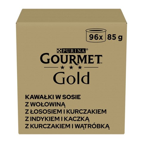PURINA GOURMET GOLD Kawałki w sosie 96x85g