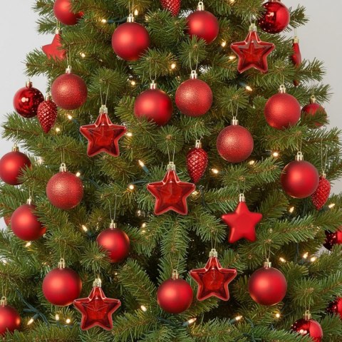 BOMBKA DEKORACYJNA PLASTIKOWA BEZPIECZNA 40SZT CZERWONY MICA