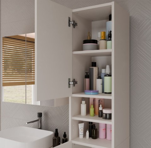 Szafka Łazienkowa Słupek 32 cm MARBELA 1.0 Regał Słupek 2 Drzwi KASZMIR BEŻ