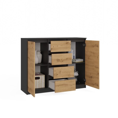 Komoda Malwa 2D4S/120 ANTRACYT ARTISAN