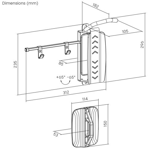 MACLEAN STOJAK UCHWYT ROWEROWY NAŚCIENNY, 35KG MAX MC-499