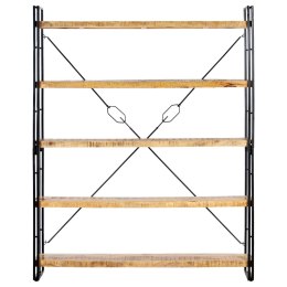 5-poziomowy regał na książki, 140x30x180 cm, lite drewno mango