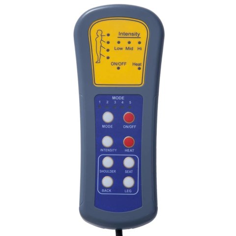 Szezlong masujący, brązowy, sztuczna skóra zamszowa