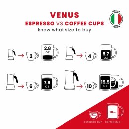 Włoska Kafeterka Bialetti NEW VENUS COPPE 6 Kubki