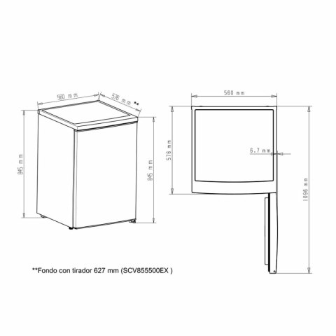 Zamrażarka Aspes SCV855500EX 85