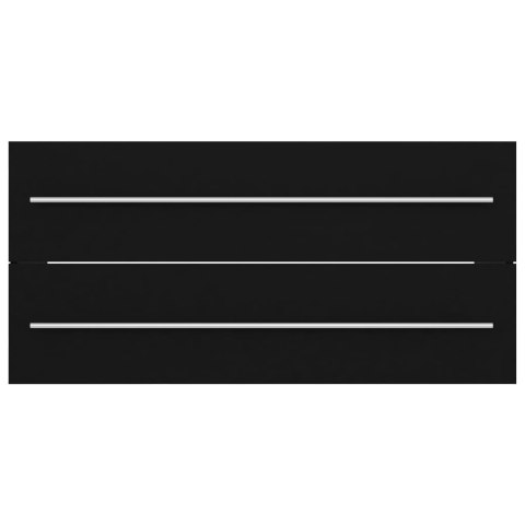 Szafka z wbudowaną umywalką, czarna, materiał drewnopochodny