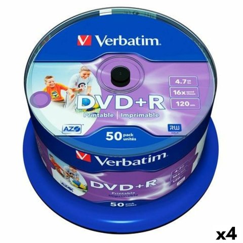 DVD+R Verbatim 4,7 GB 16x 50 Części (4 Sztuk)