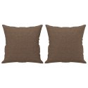 2-cz. komplet wypoczynkowy z poduszkami, brązowy, tkanina