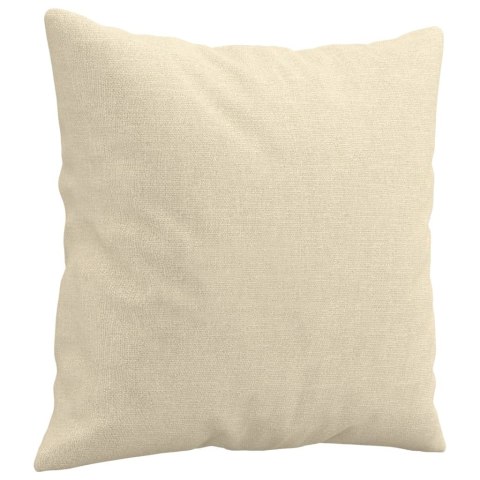 3-cz. komplet wypoczynkowy z poduszkami, kremowy, tkanina