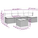 6-cz. zestaw mebli ogrodowych, z poduszkami, jasnoszary