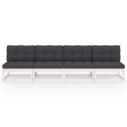 4-osobowa sofa z poduszkami, lite drewno sosnowe