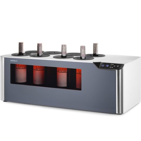 Chłodziarka do wina dwustrefowa nastawna na 8 butelek LED 60 W