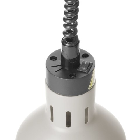 Lampa do podgrzewania potraw wisząca cylindryczna śr. 175 mm 250 W - biała