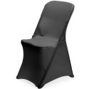 Pokrowiec na krzesło cateringowe bez prasowania - czarny