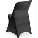 Pokrowiec na krzesło cateringowe bez prasowania - czarny