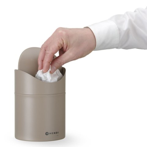 Śmietniczka kosz stołowy z uchylną pokrywą 1.2 l - beżowy