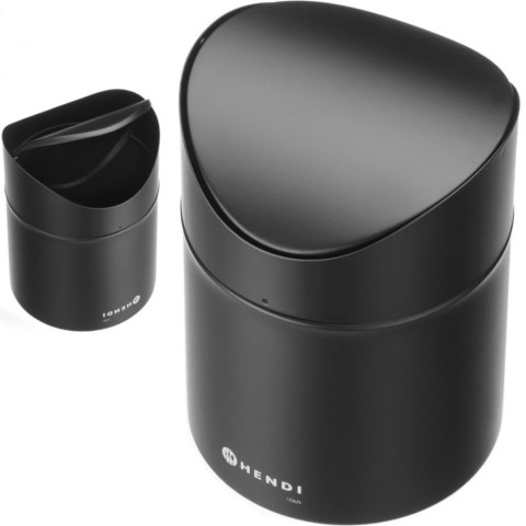 Śmietniczka kosz stołowy z uchylną pokrywą 1.2 l - czarny