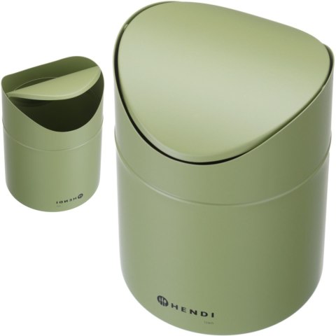 Śmietniczka kosz stołowy z uchylną pokrywą 1.2 l - zielony