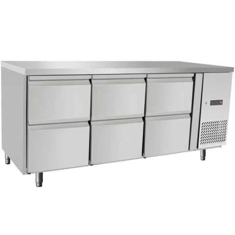 Stół chłodniczy gastronomiczny z 6 szufladami 420 l 400 W 1795x700x879 mm