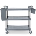 Wózek kelnerski serwisowy do 150 kg 3-półki 842x486 mm