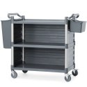 Wózek kelnerski serwisowy z bocznymi panelami do 150 kg 3-półki 842x486 mm