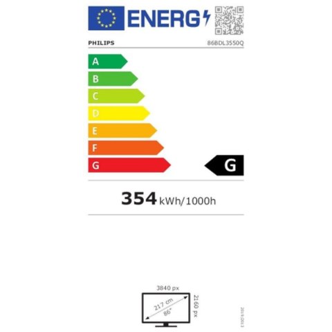 Monitor Videowall Philips 86BDL3511Q/00 4K 4K Ultra HD 86" 86"