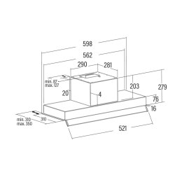 Okap konwencjonalny Cata ARMONIA 60X Stal 275 W
