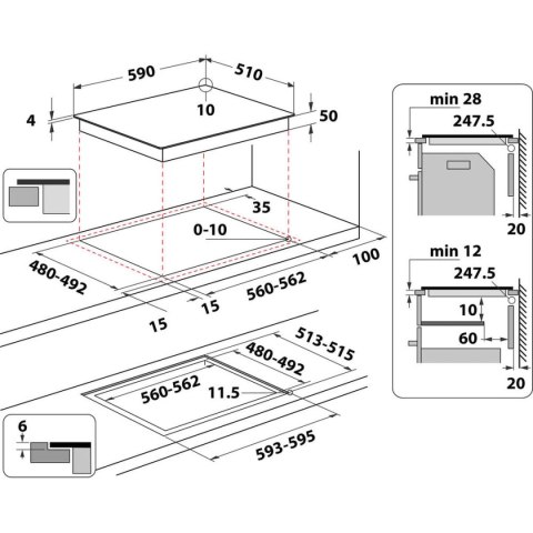 Płyta Indukcyjna Whirlpool Corporation WSQ5760NE 59 cm 7200 W