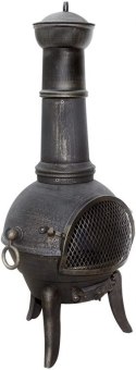 Jago Zewnętrzny kominek ogrodowy, żeliwny, 43 x 43 x 108 cm,