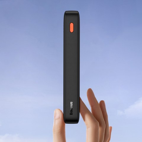 Powerbank 20000mAh Airpow 20W z kablem USB-A - USB-C 50cm - czarny