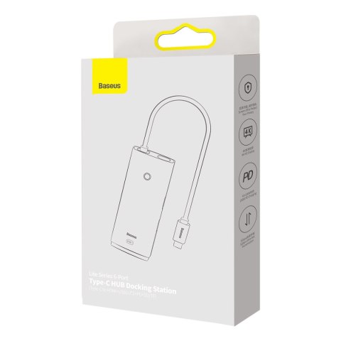 Wielofunkcyjny HUB Lite Series USB-C 2x USB PD HDMI SD/TF czarny