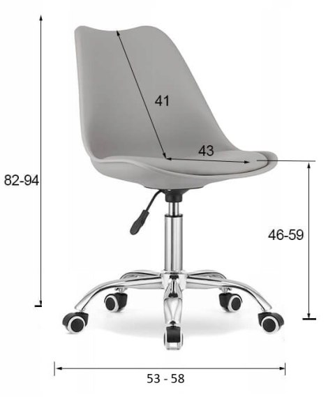 Krzesło obrotowe ALBA - niebieskie