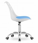 Krzesło obrotowe PRINT - biało-niebieskie