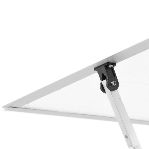 Szklarnia z ramą podstawy, srebrna, 224x169x202 cm, aluminium