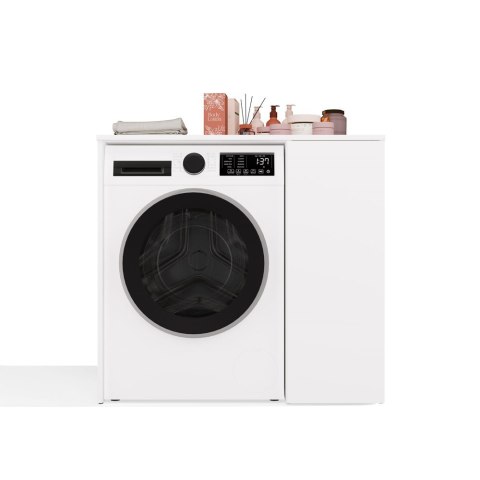 Szafka Na Pralkę Łazienkowa Z Szafką Z Drzwiami POLA NP 1D BIEL 2 Półki