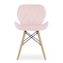 Krzesło LAGO Aksamit - róż x 1