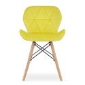 Krzesło LAGO Aksamit - żółte x 1