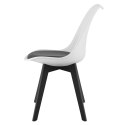 Krzesło MARK biało czarne / nogi czarne x 1