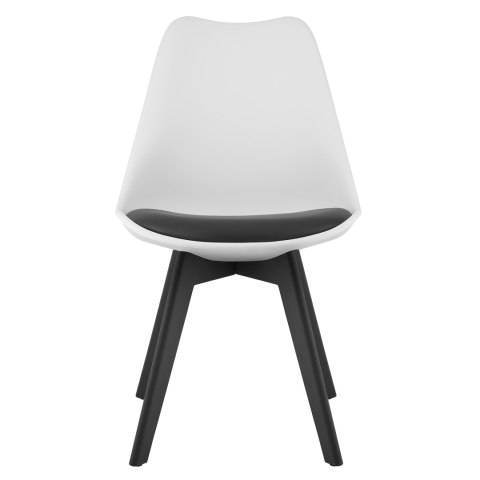 Krzesło MARK biało czarne / nogi czarne x 1