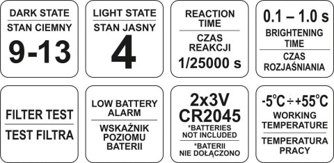 Samościemniający się hełm spawalniczy