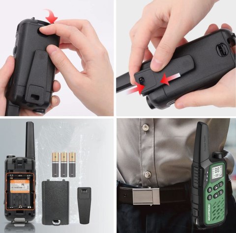 Krótkofalówka Baofeng BF-T25E zielona, 2 sztuki