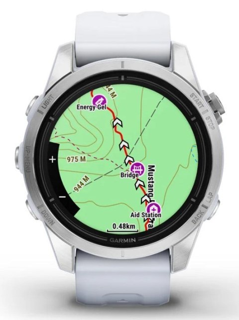 Zegarek sportowy Garmin Epix PRO (Gen 2) AMOLED 42mm SS Whitestone/Srebrny