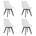 Krzesło MARK - białe / nogi czarne x 4