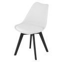Krzesło MARK - białe / nogi czarne x 4