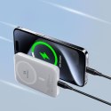Powerbank magnetyczny 10000 mAh z kablem USB-C 25 cm - biały
