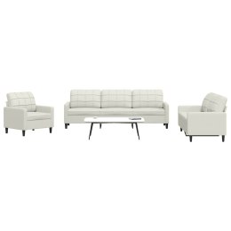 4-cz. komplet wypoczynkowy z poduszkami, kremowy, aksamit