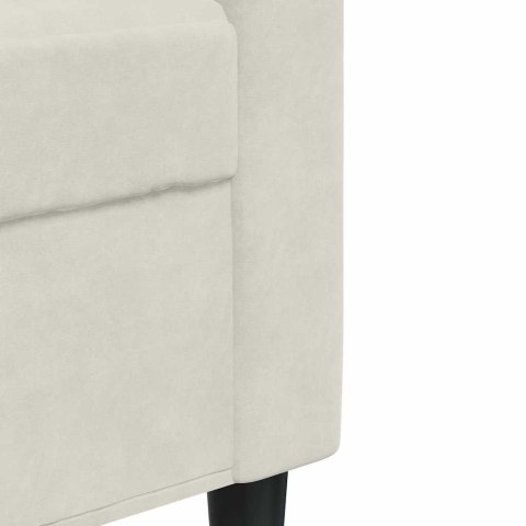 4-cz. komplet wypoczynkowy z poduszkami, kremowy, aksamit