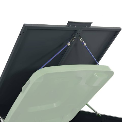 Obudowa na 2 kosze na śmieci, antracytowa, 138x79x117 cm