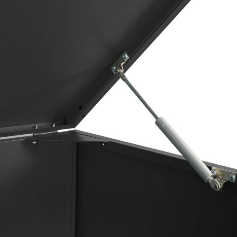 Obudowa na 3 kosze na śmieci, czarna, 207x79x117 cm