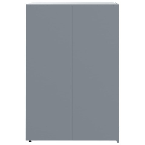 Obudowa na 4 kosze na śmieci, szara, 276x79x117 cm, stal